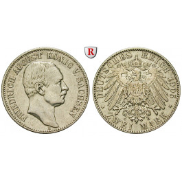 Deutsches Kaiserreich, Sachsen, Friedrich August III., 2 Mark 1905, E, ss, J. 134
