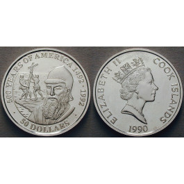 Cook Inseln, Elizabeth II., 50 Dollars 1990, PP
