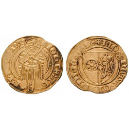Mainz, Bistum, Johann II. von Nassau, Goldgulden o.J. (1409-1411), ss-vz