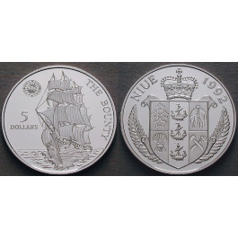 Niue, 5 Dollars 1992, PP