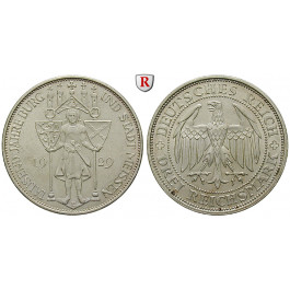 Weimarer Republik, 3 Reichsmark 1929, Meißen, E, vz-st, J. 338