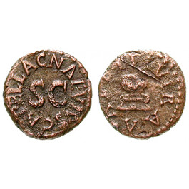 Römische Kaiserzeit, Augustus, Quadrans 4 v.Chr., ss/f.ss