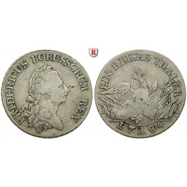 Brandenburg-Preussen, Königreich Preussen, Friedrich II., Reichstaler 1784, ss