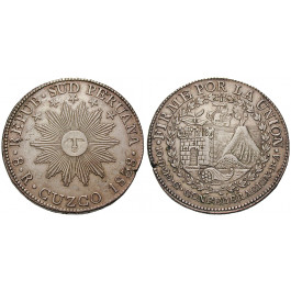 Peru, Südperu, 8 Reales 1838, ss