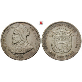 Panama, Republik, 50 Centesimos 1904, ss-vz