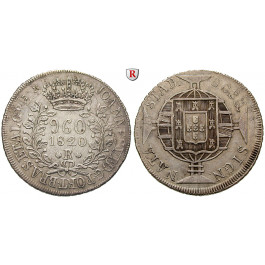Brasilien, Johann VI., 960 Reis 1820, ss-vz