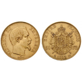 Frankreich, Napoleon III., 50 Francs 1855, 14,52 g fein, ss