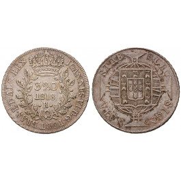 Brasilien, Johann VI., 320 Reis 1818, ss+