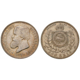 Brasilien, Pedro II., 500 Reis 1888, ss