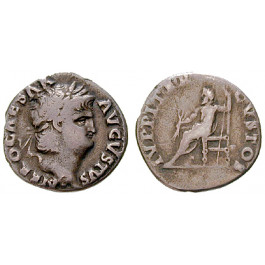 Römische Kaiserzeit, Nero, Denar 67-68, ss
