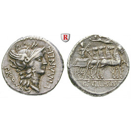 Römische Republik, L. Manlius Torquatus, Denar, ss-vz