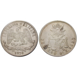 Mexiko, Republik, Peso 1870, ss-vz