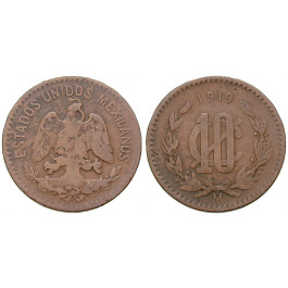 Mexiko, Vereinigte Staaten, 10 Centavos 1919, s-ss