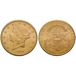 USA, 20 Dollars 1900, 30,09 g fein, vz-st