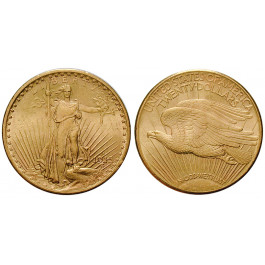 USA, 20 Dollars 1915, 30,09 g fein, vz-st