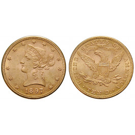 USA, 10 Dollars 1897, 15,05 g fein, vz