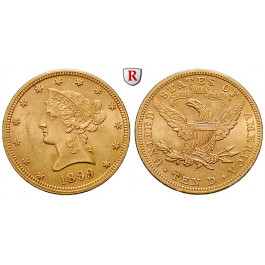 USA, 10 Dollars 1899, 15,05 g fein, vz+