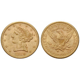 USA, 5 Dollars 1886, 7,52 g fein, vz