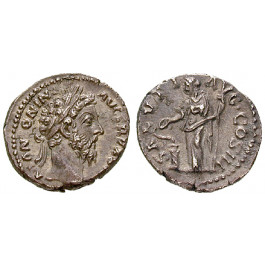 Römische Kaiserzeit, Marcus Aurelius, Denar 168-169 n.Chr., vz
