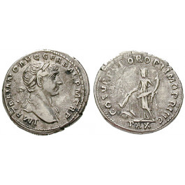 Römische Kaiserzeit, Traianus, Denar 103-111, ss-vz/ss