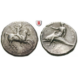 Italien-Kalabrien, Taras (Tarent), Didrachme 343-330 v.Chr., ss+