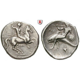 Italien-Kalabrien, Taras (Tarent), Didrachme 343-330 v.Chr., ss+