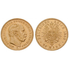 Deutsches Kaiserreich, Preussen, Wilhelm I., 20 Mark 1888, A, f.st, J. 246