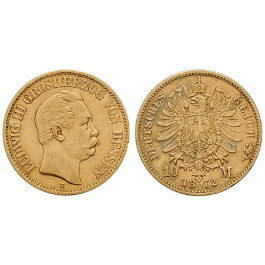 Deutsches Kaiserreich, Hessen, Ludwig III., 10 Mark 1872, H, ss, J. 213