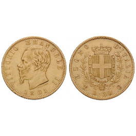 Italien, Königreich, Vittorio Emanuele II., 20 Lire 1861, 5,81 g fein, ss