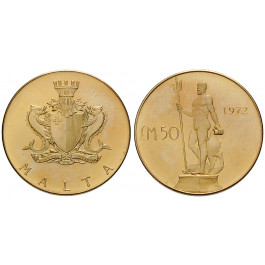 Malta, 50 Pounds 1972, 27,51 g fein, st