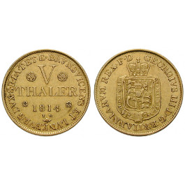 Braunschweig, Königreich Hannover, Georg III., 5 Taler 1814, ss