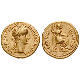Römische Kaiserzeit, Tiberius, Aureus 14-37, ss