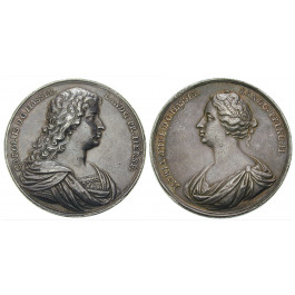 Hessen, Hessen-Kassel, Karl, Silbermedaille o.J. (1673), ss