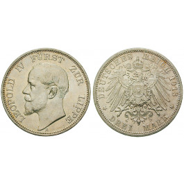 Deutsches Kaiserreich, Lippe, Leopold IV., 3 Mark 1913, A, st, J. 79