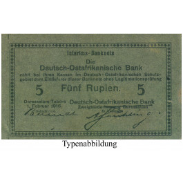 Deutsch-Ostafrika, 5 Rupien 01.02.1916, II, Rb. 933c