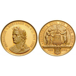 Personenmedaillen, Schiller, Friedrich von - Deutscher Dichter, Goldmedaille 1859, f.st