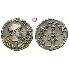 Römische Kaiserzeit, Caius Caesar, Enkel des Augustus, Denar 17 v.Chr., ss+