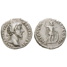 Römische Kaiserzeit, Marcus Aurelius, Denar 164-165, ss