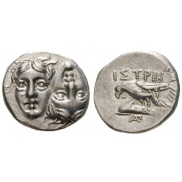 Thrakien-Donaugebiet, Istros, Drachme 4. Jh.v.Chr., f.vz