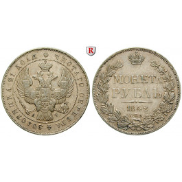 Russland, Nikolaus I., Rubel 1842, ss