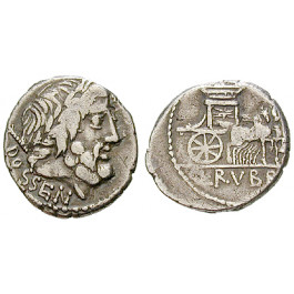 Römische Republik, L. Rubrius Dossenus, Denar, ss