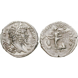 Römische Kaiserzeit, Septimius Severus, Denar 200, ss-vz