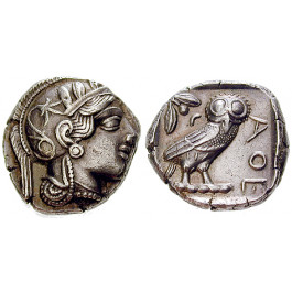 Attika, Athen, Tetradrachme nach 449 v.Chr., ss-vz