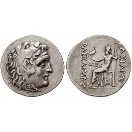 Makedonien, Königreich, Alexander III. der Grosse, Tetradrachme 125-70 v.Chr., ss+