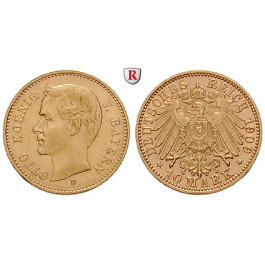 Deutsches Kaiserreich, Bayern, Otto, 10 Mark 1909, D, ss, J. 201