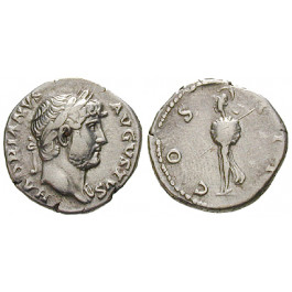 Römische Kaiserzeit, Hadrianus, Denar 125-128, ss