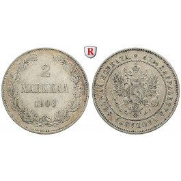 Finnland, Unter russischer Herrschaft, Nikolaus II., 2 Markkaa 1906, ss
