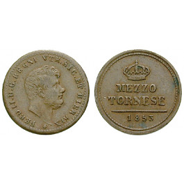 Italien, Königreich beider Sizilien, Ferdinando II., 1/2 Tornese 1853, vz