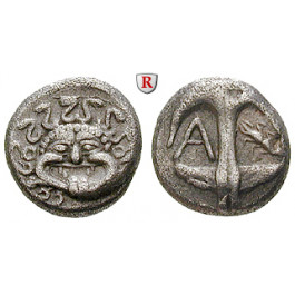 Thrakien-Donaugebiet, Apollonia Pontika, Drachme nach 400 v.Chr., ss-vz