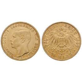 Deutsches Kaiserreich, Hessen, Ernst Ludwig, 20 Mark 1897, A, ss-vz, J. 225
